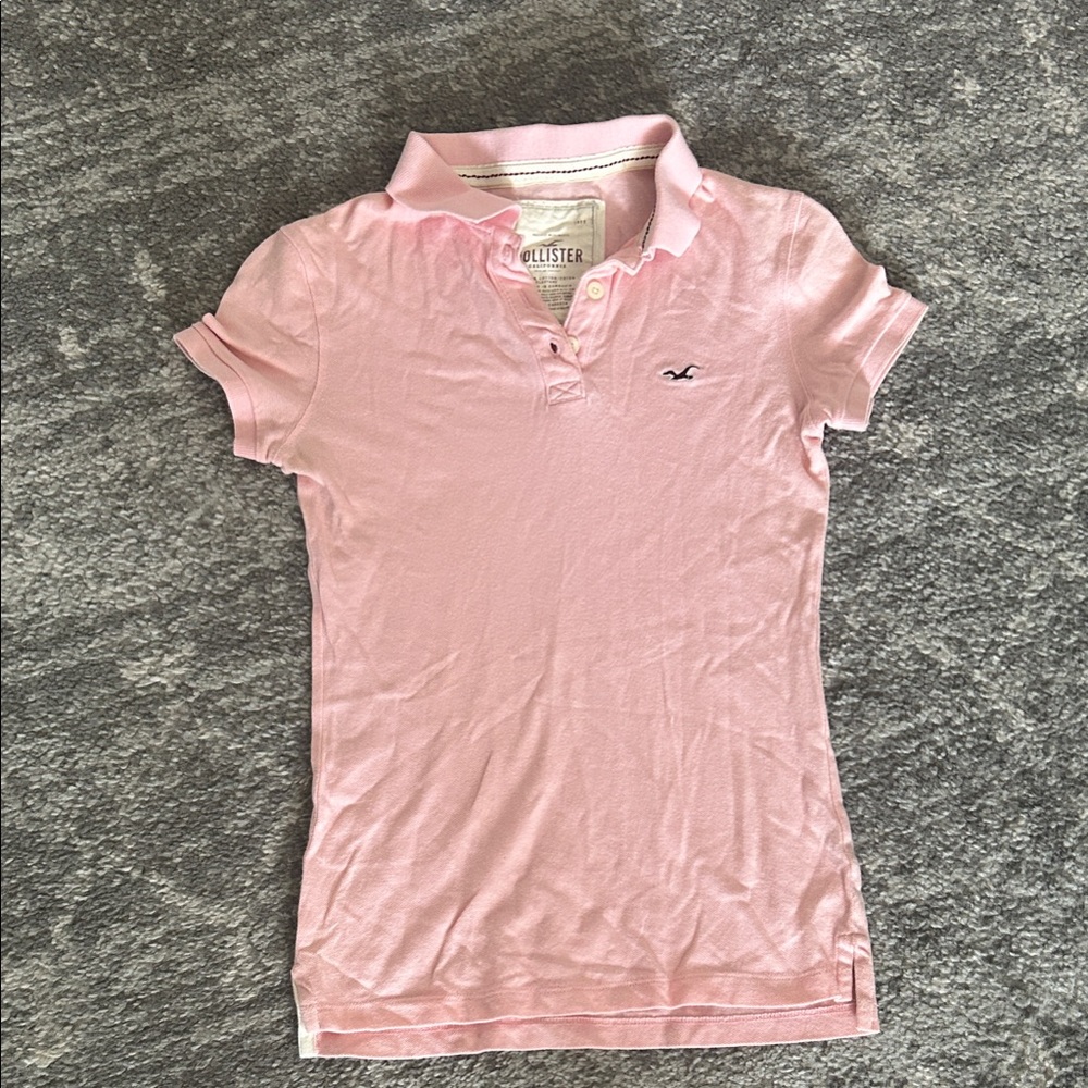 Hollister Light Pink Polo Blouse